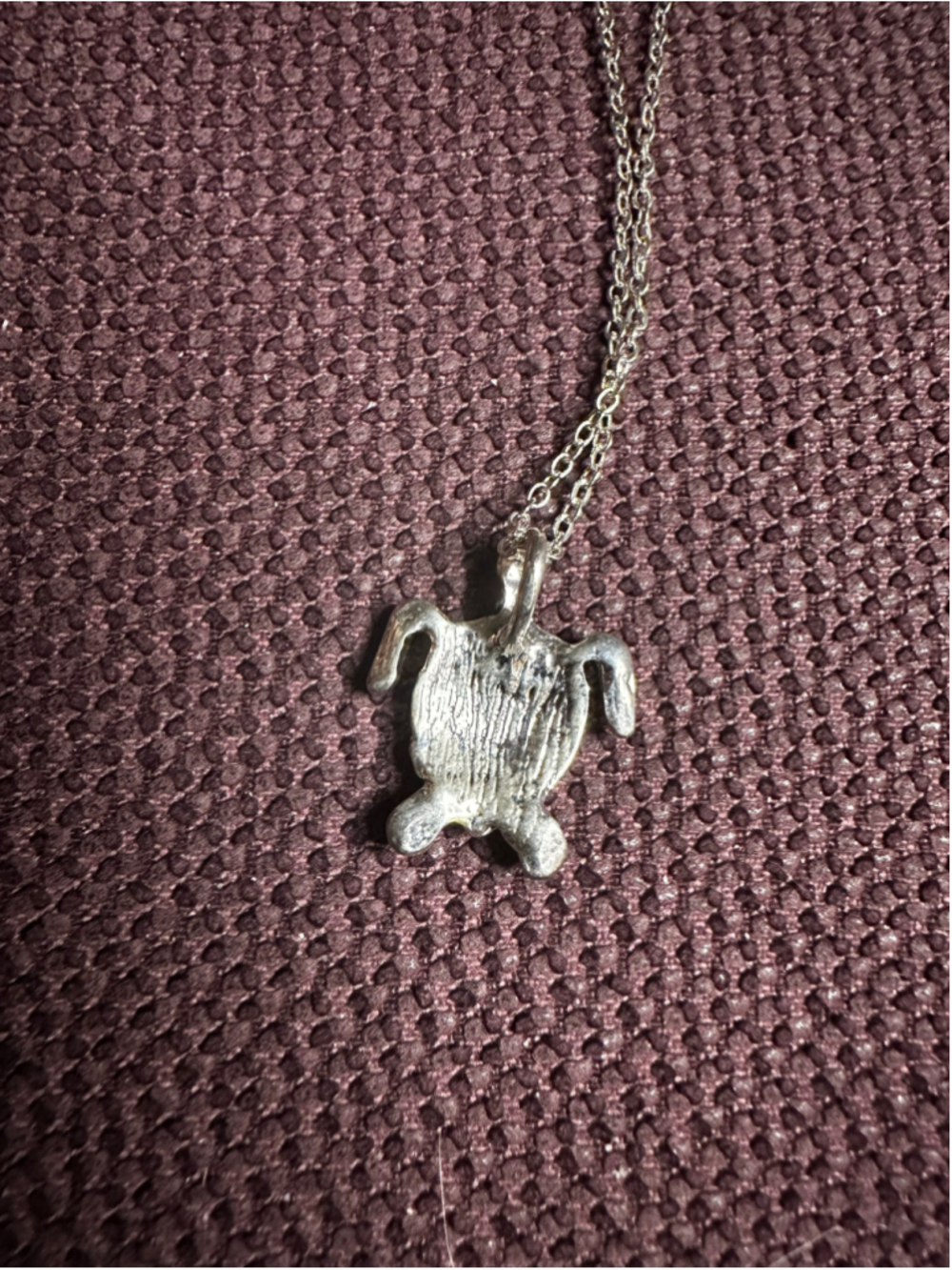 Silver and Red Turtle Necklace - Picture 4 of 4
